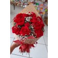 Buque com 12 Rosas vermelha